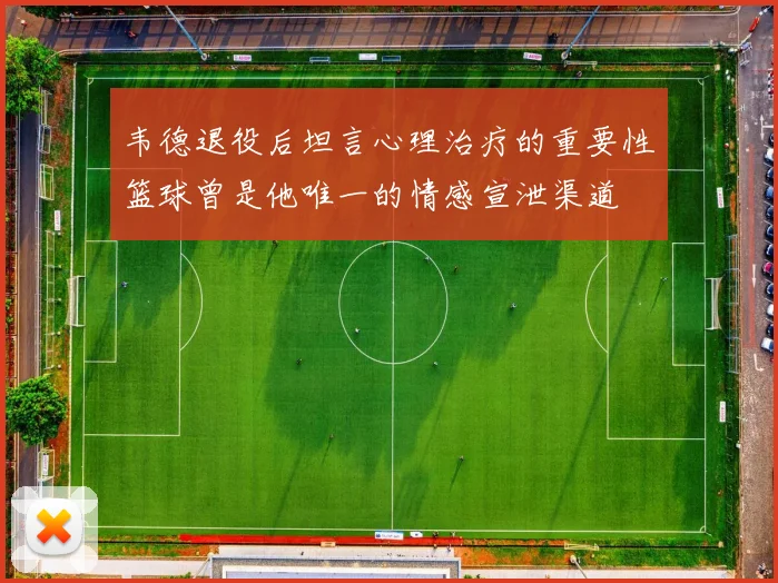 韦德退役后坦言心理治疗的重要性篮球曾是他唯一的情感宣泄渠道
